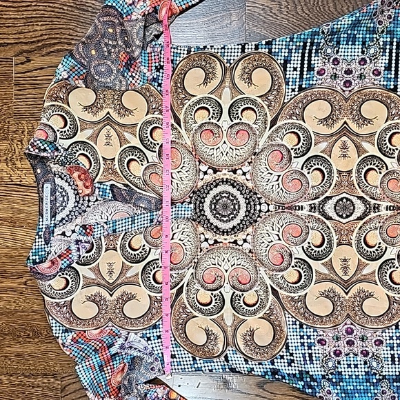 Mesmerize Asymmetrical Boho Print Top - Picture 8 of 11
